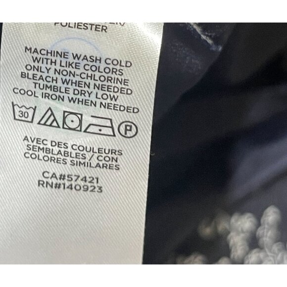 Loft Tiered Dress Navy White Floral Tunic Mini Size XS Extra Small Long Sleeve - Picture 8 of 8